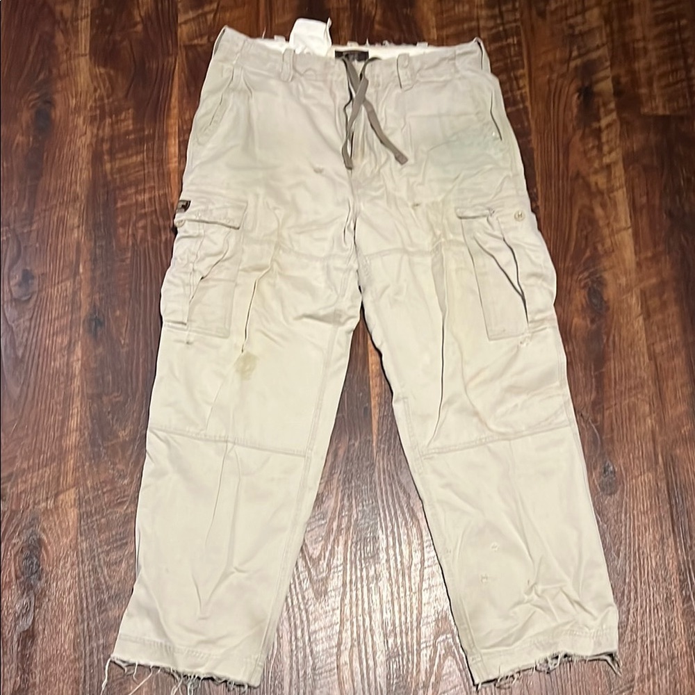 Abercrombie And Fitch Men's Tan Cargo Pants